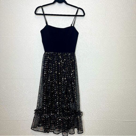 DRESS the Population Rainbow Sequin Tulle Party Dress S - Picture 1 of 3